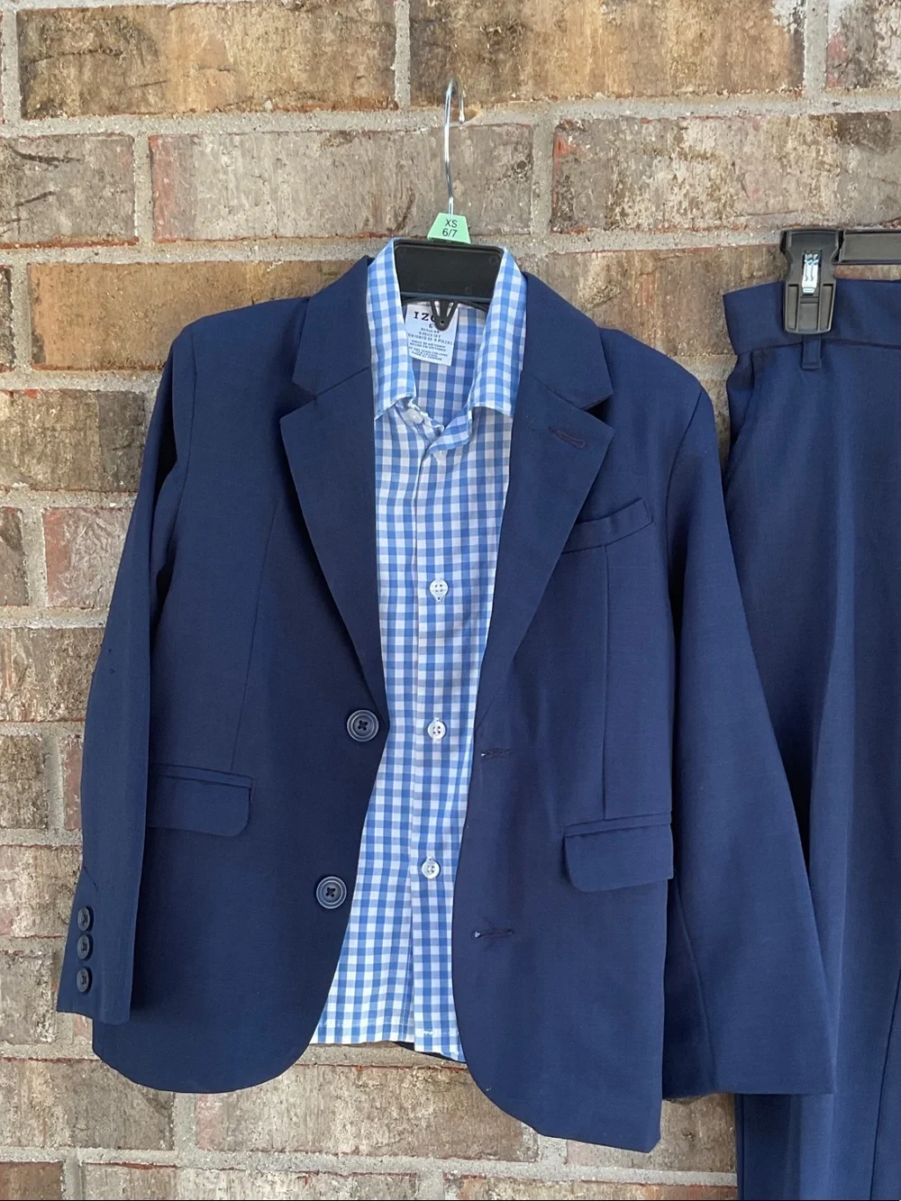 Take 50% OFF- 3pcs Boys Navy Two-Piece Suit Jacket & Pants Set, Size-6